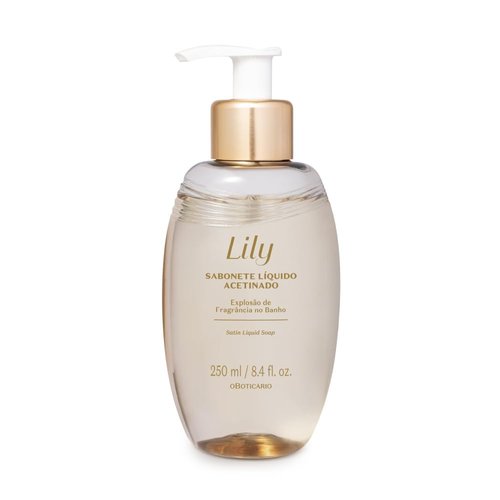 O Boticário Lily Satin Body Wash, Sophisticated Bath & Shower Gel Soap for Luxurious Soft Skin, Lily Fragrance Scented, 8.4 Ounce (250ml)