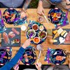 G1ngtar 96Pcs Video Game Party Plates Supplies Neon Game On Party Tableware Decorations Glow In The Dark Cool Disposable Paper Plates Napkins Forks for Kids Birthday Baby Shower, Serves 24 Guests