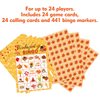 Fancy Land Thanksgiving Bingo Game 24 Players for Kids Holiday Party Craft Supplies