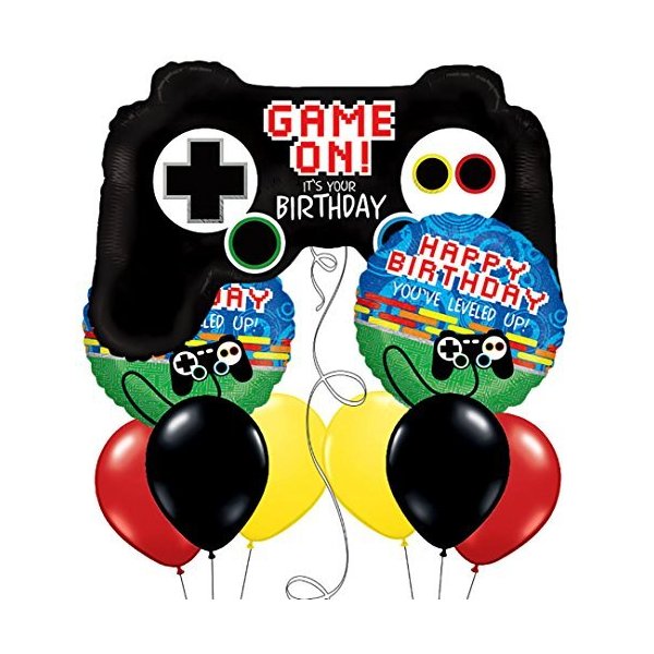 Video Game Controller Gaming Birthday Design Set of 9