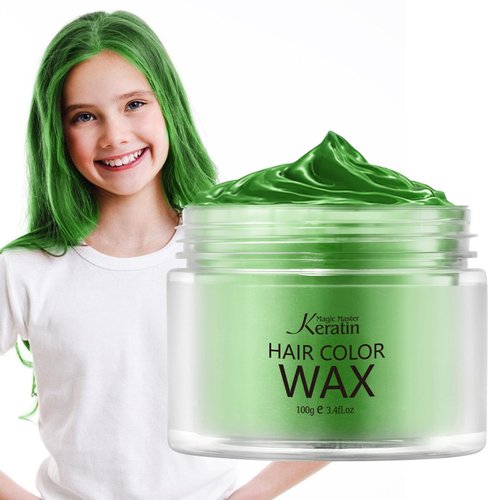 Temporary Hair Color Wax Emerald Green, Magic Master Keratin Hair Dye Paint Wax, 3.4 Fl Oz Natural Washable Temporary Hair Color for Kids Girls Women & Men,Party, Cosplay, Festival & Halloween