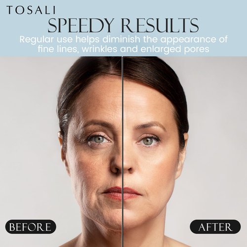 Tosali Anti-Aging Daily Peeling, Facial Cleanser, with Exfoliating, Hydrating and Anti-Aging Benefits for Women All Skin Types 6.8 Fl.oz (200ml)