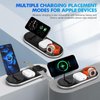 LOOWARTS Wireless Charger iPhone Apple Qi2 Magsafe Charger 3 in 1 Charging Station Apple Magsafe Charger Stand for iPhone 16 15 14 13 12 Plus Pro Max, Apple Watch 1-9 Ultra, Airpods 2-3 Series