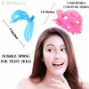 RC ROCHE ORNAMENT 6 Pcs Womens Stylish Rose Dome Comb Clamp Shell Plastic No Slip Strong Secure Grip Side Slide Bun Maker Beauty Accessory Hair Clip, Medium Jelly Candy Multicolor