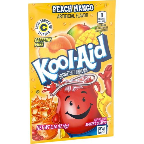 Kool Aid Peach Mango Powdered Drink Mix, 0.14 Ounce, 192 CT.