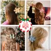 8PCS Flower Claw Clips, Hair Claw Clips for Thick Thin Hair, Non Slip Flower Hair Clips, Strong Hold Hair Clips for Women Girls, Aesthetic Color, Christmas Gifts