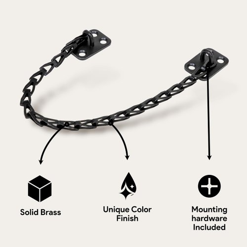 MEGA HANDLES - Transom Door Chain - Black Matte