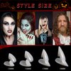EWPJDK Vampire Teeth 4 Sizes Halloween Decorations Party Cosplay Props 4 Pairs Vampire Fangs Fake Teeth with Adhesive Halloween White Favors Accessories Gift