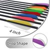 Letszhu Arrows Vanes 4 Inch Plastic Feather Fletching for DIY Archery Arrows 50 Pack (Purple)