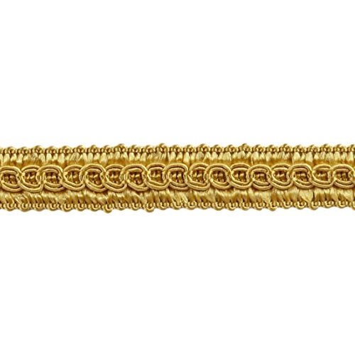 1/2" (1cm) Basic Solid Collection Scroll Gimp Braid Trim # 0050SG, Light Gold #B7 (Light Yellow Gold) 14 Yard Value Pack (12.5m/42 ft)