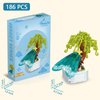 LACHLAND Potted Building Blocks Sets for 186 PCS, Cicada Willow Tree Potted Plant Insect Building Blocks, Mini Building Sets Toys for Boys and Girls 3 4 5 6 7 8 9 Years Old