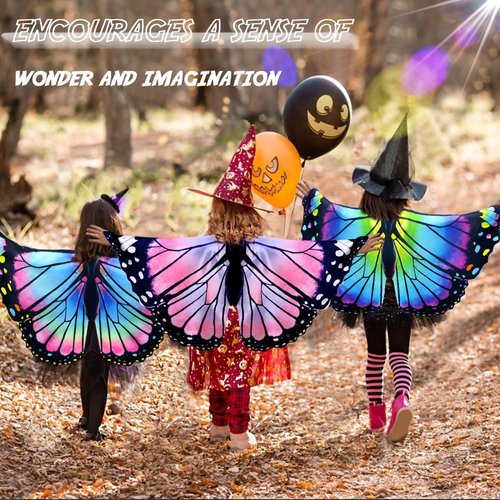 iROLEWIN Toddler Kids Butterfly-Wings-Costume for Girls Fairy-Wings-Bulk Boys Bug Dress-Up Party Favors Christmas Gifts Toys
