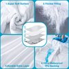 Lunsing Twin Mattress Protector Waterproof, Breathable Noiseless Twin Mattress Pad with Deep Pocket for 6-16 inches Mattress, White