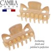 Camila Paris CP3047 French Hair Clip for Women, 1.5 inch Set of 2 Beige Girls Hair Claw Clips Jaw Fashion Durable Styling Hair Accessories for Women, Strong Hold No Slip Grip, Made in France