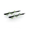 Hair Pins for women Faux Rhinestone Flower Daisy Covered Bobby Pin, Set of Two, Green