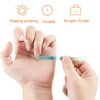 3 Pieces Glass Cuticle Pusher Cuticle Remover Glass Nail File Dual Ended Manicure Pedicure Tools for Nails and Cuticles Care (Pink, Blue, Transparent)