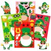 D4DREAM St.Patricks Day Sticker for Kids 24 Sheets St.Patrick's Day Crafts Stickers Make a St.Patricks Day Grome Face Sticker for Kids St.Patrick's Day Party Games Activities Favors Supplies Gift