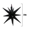 GLASNES 5 Pcs Black Star Balloons Black Starburst Cone Point Star Balloons for Party Supplies Backdrop, Birthday Party, Baby Shower, Opening Ceremony, Wedding Decoration Supplies