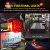 Nilight 2PCS Square LED Trailer Light Low Profile Submersible IP68 LED Stop Turn Tail Side Marker License Light for 12V Utility Trailer Boat Camper RV Trucks Marine Snowmobile (TL-23)
