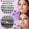 BTLLSSH Lash Extension Kit DIY 240pcs Lash Clusters Eyelash Extension Kit Individual Lashes Kit with Lash Bond & Seal Remover Lash Tweezers for Self Use (003E-0.31-0.63INCH-MixStyles)