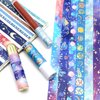 24 Rolls Washi Tape Set - Gold Foil Galaxy Decorative Masking Tape Constellation,Stars,Celestial,Adhesive Tape for Bullet Journal,Diy Craft,Scrapbooking Supplies,Gift Wrapping,Party decoration