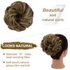 RSWETE Messy Bun Hair Piece, Instant Rose Bun Hair Scrunchie Hairpieces for Women, Wavy Curly Hair Pieces Chignon Ponytail Hair Extensions Updo Hairpiece Wiglet Bun (86H10# Blonde & Medium Brown)