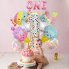12Pcs Ice Cream Balloons, Ice Cream Candy Birthday Decorations 40 inch Number Pink One Year Old Balloon Mylar Foil Balloon Foil Helium Balloons Sweet One Ice Cream Theme Birthday Party Supplies