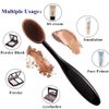 Nail Dust Brush,Nail Art Brush,Soft Brush Nail Art Dust Powder Remover Makeup Brushes Manicure Brush Clean Up Tools Nail Art Brush,Nail Brush for Cleaning Fingernails,Daily Makeup Brush (Black)