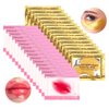 30 Pairs Lip Masks & Eye Masks,Gold Under Eye Patches for Puffy Eyes,Peach Red Lip Masks Skincare,Effectively Moisturizing the Lip & Eye Skin,Anti-Aging,Reducing Fine Lines,Nourishing for Face Care