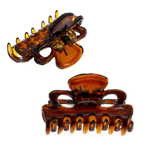 Camila Paris CP2628/2 French Hair Clip for Women, Set of 2 Small 1 inch Girls Hair Claw Clip Jaw Fashion Durable Styling Hair Accessories for Women, Ladies Strong Hold Grip Clamp, Made in France
