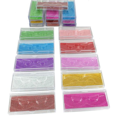 eyelash packaging glitter lash cases multi color eyelash boxes empty wholesale for mink lashes (multi color)