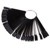 BNP 50 PCS False Nail Art Tips Sticks Nail Polish Color Card Plates Display Polish Board Nail Art Practice Supplies Home DIY Templates (Black)