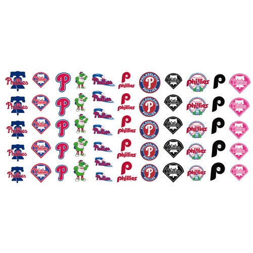 Sports Team for Philadelphia ,PA Baseball Waterslide Nail Art Decals - Salon Quality!
