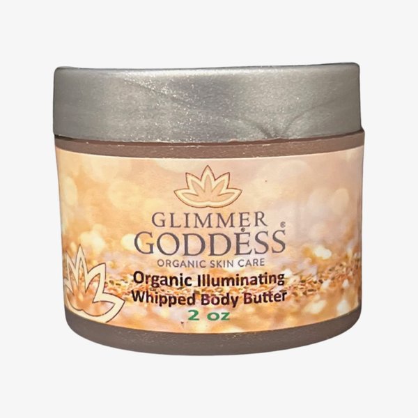 GLIMMER GODDESS Organic Shimmer Body Butter Travel Size 2 oz (Bronze Sexy)