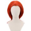 PARTY ZONE Long Orange Cosplay Wig-Women Synthetic Straight Role Play Hair Anime Wigs for Party Halloween Costume Wig