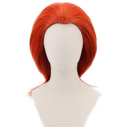 PARTY ZONE Long Orange Cosplay Wig-Women Synthetic Straight Role Play Hair Anime Wigs for Party Halloween Costume Wig
