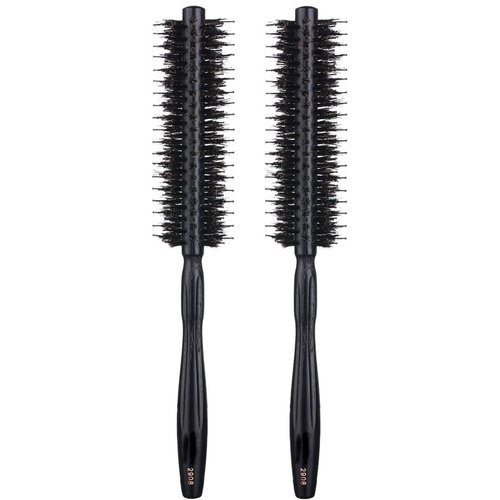 PERFEHAIR Small Round Hair Brush-1.5 Inch, Pack of 2, Boars & Nylon Bristle Volumizing Roller Hairbrush for Women or Men's Short, Fine, Thin Hair or Beard Blow Drying or Styling