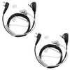 TENQ 2-pin Covert Acoustic Tube Earpiece Headset for Kenwood Puxing Wouxun Baofeng Two Way Radio 2pin(2 Pack)