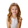 JasperKino 5th Birthday Sash and Tiara Set Rose Gold Birthday Sash Crown Birthday Party Favors Supplies for Girls Birthday Party, Pink