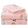 JSD Pink Moon Unicorn Kids Sheet Set Twin 3 Piece, Cute Printed Microfiber Bed Sheets for Girls Deep Pocket