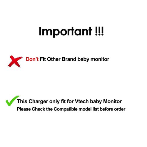 Power Cord for VTech Baby Monitor Charger: 6V USA UL Listed Adapter fits DM221 DM221-2 DM223 DM251 (Parent & Baby Units) DM111 DM112 DM222 DM271 (Parent Unit ONLY) Safe & Sound Audio Monitor,6.7ft