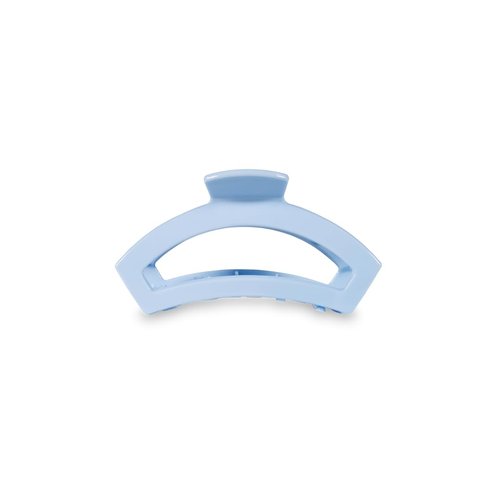 TELETIES - Tiny Open Claw Clip - Strong Grip, Bendable Teeth, Comfortable Cutout Design - Ideal for Long, Thick, Curly, or Wavy Hair - For All Hair Textures - Spring Collection - Clear Skies