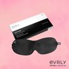 EVRLY Beverly Hills Eye Mask Designed for Eyelash Extensions, 3D Contoured Design, Soft Fabric, Deep Eye Cavities, Form Fitting, Adjustable Headband Strap, No Pressure Sleep & Travel Eye Mask (Black)