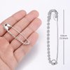 Housweety 10 Silver Tone Rhinestone Safety Pins Brooches 5.8x1.2cm