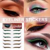 Taolivingmart Eyeliner Stickers Glitter Eyeliner Stickers 6 Pairs Per Pack Reusable Eyeshadow Stickers Colorful Eyelid Tape for Party Makeup Tool for Women (Black-Thin(3 Pack))