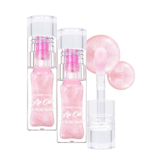 Kpeuuef Magic Color Changing Lip Oil,Boss Up Cosmetics Lip Gloss Glow Lip Plumping Oil,Long Lasting Non-Sticky Fresh Texture Moisturizing Lip Tinted 2 Pcs