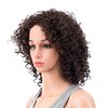 SWACC 12-Inch Short Big Bouffant Curly Wigs for Women Synthetic Heat Resistant Fiber Hair Pieces with Wig Cap (Dark Brown-4#)