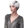 BOBBI BOSS Synthetic Hair Short Cut Style Wig - M1053 STEPHANIE, Pro-Cut Professional Salon Style, Safe High Heat Styling (1B, Natural Black)