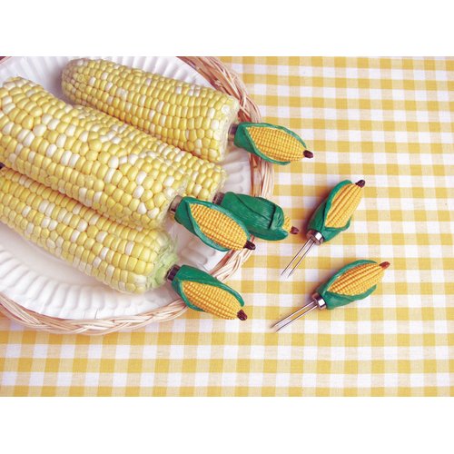 Charcoal Companion Classic Mini-Corn Corn Holders, 4 Pairs