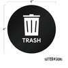 Sutter Signs Trash Compost Recycle Stickers for Trash Can 6pc Combo Set | Weatherproof Waste Management Decal Label Signs for Garbage Cans and Recycling Bins